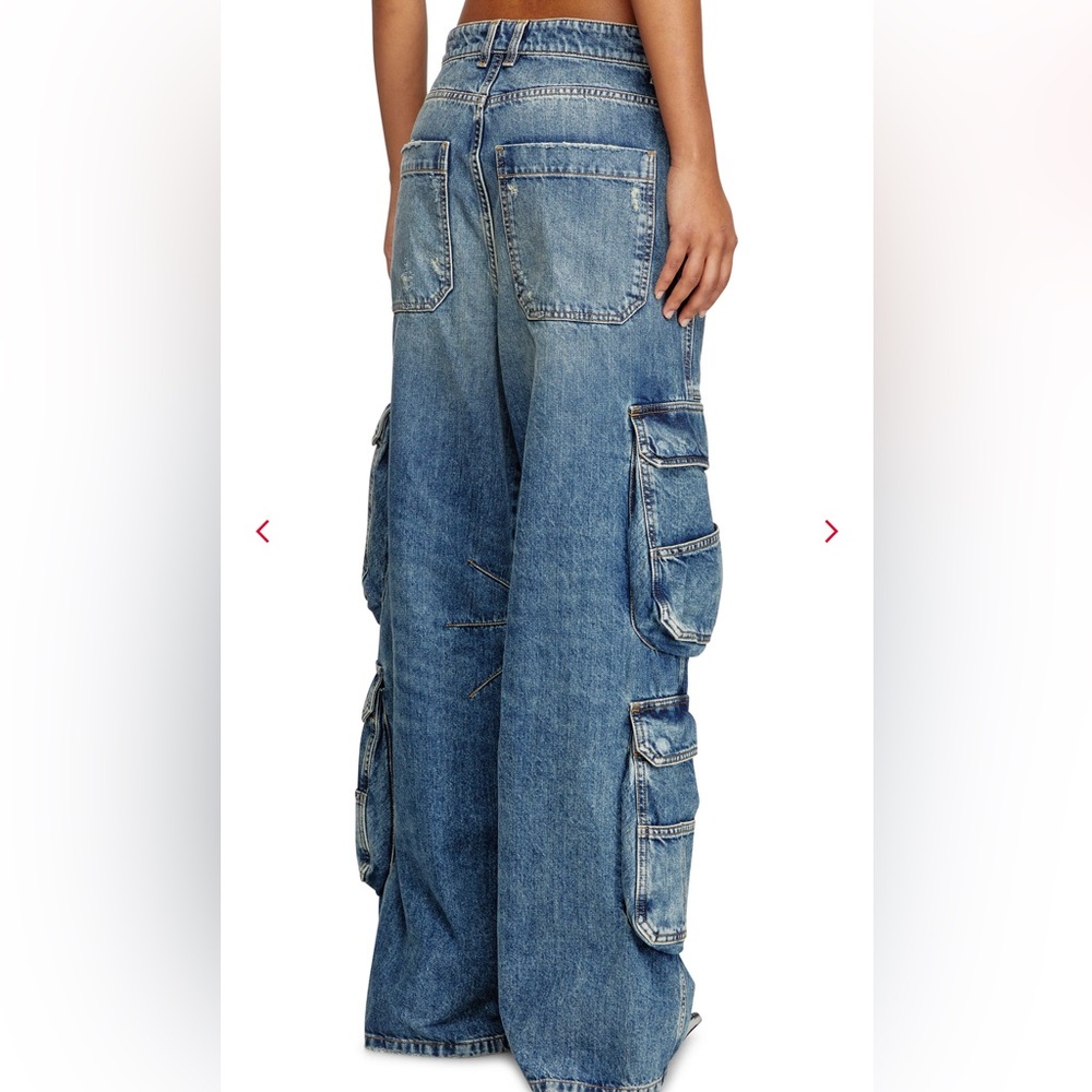 Diesel Women's Blue Cargo Jeans - Picture 2 of 10
